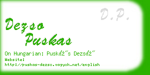 dezso puskas business card